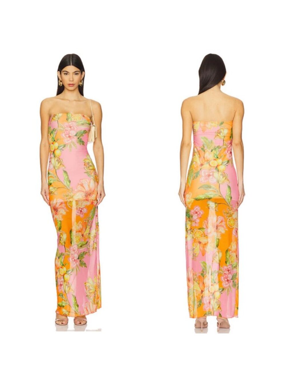 PQ Sofia Tube Dress in Clementine